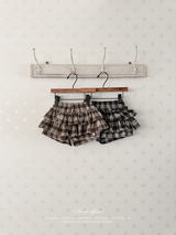 Roman check cancan pants