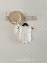 Peony lace wing rompers