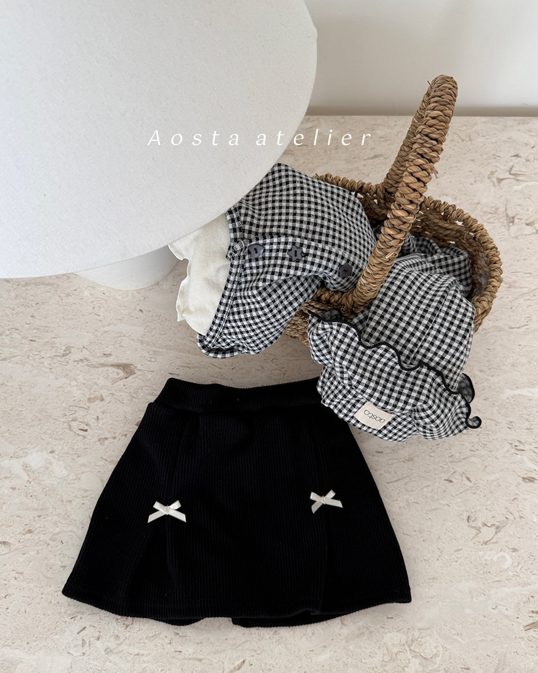 ［Aosta］Bibi Ribbon Skirt Pants
