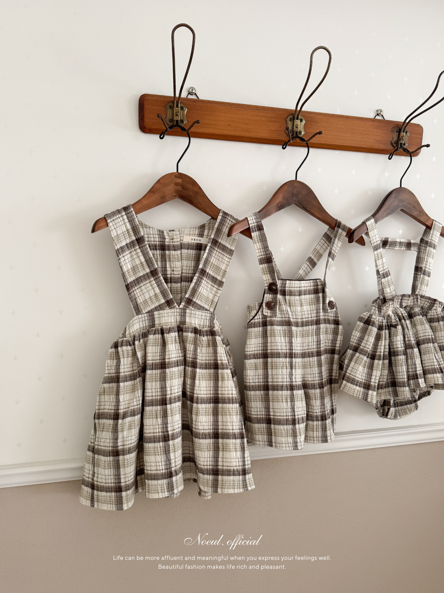 Miserable check suspender pants