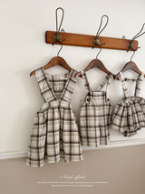 Miserable check suspender pants