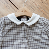 ［mkids］Billy check collar blouse