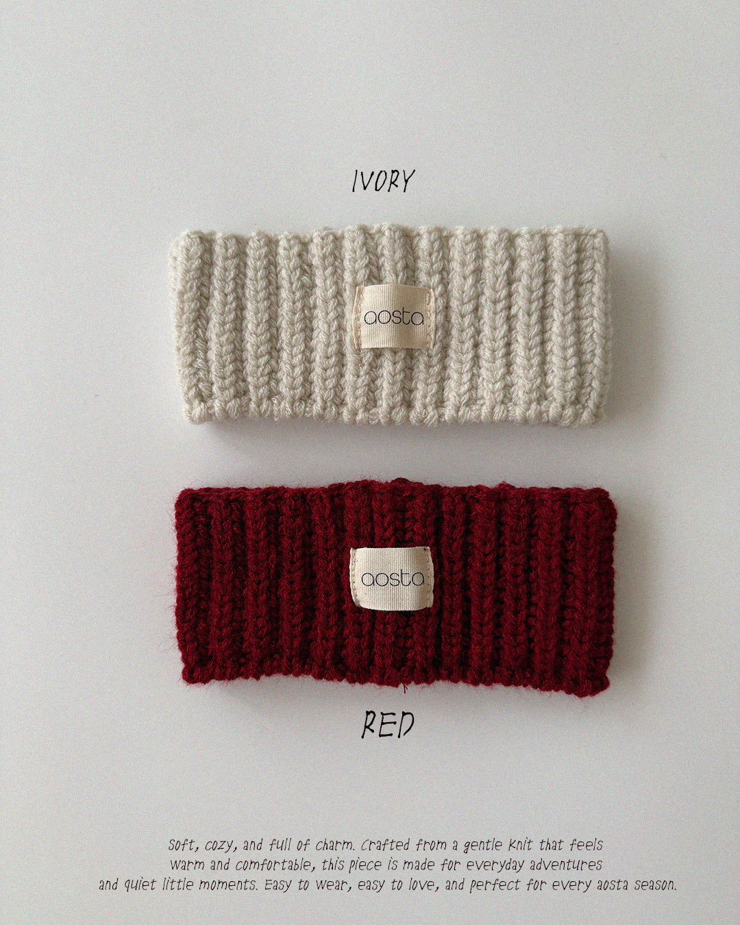 ［Aosta］Knit Cookie Headband