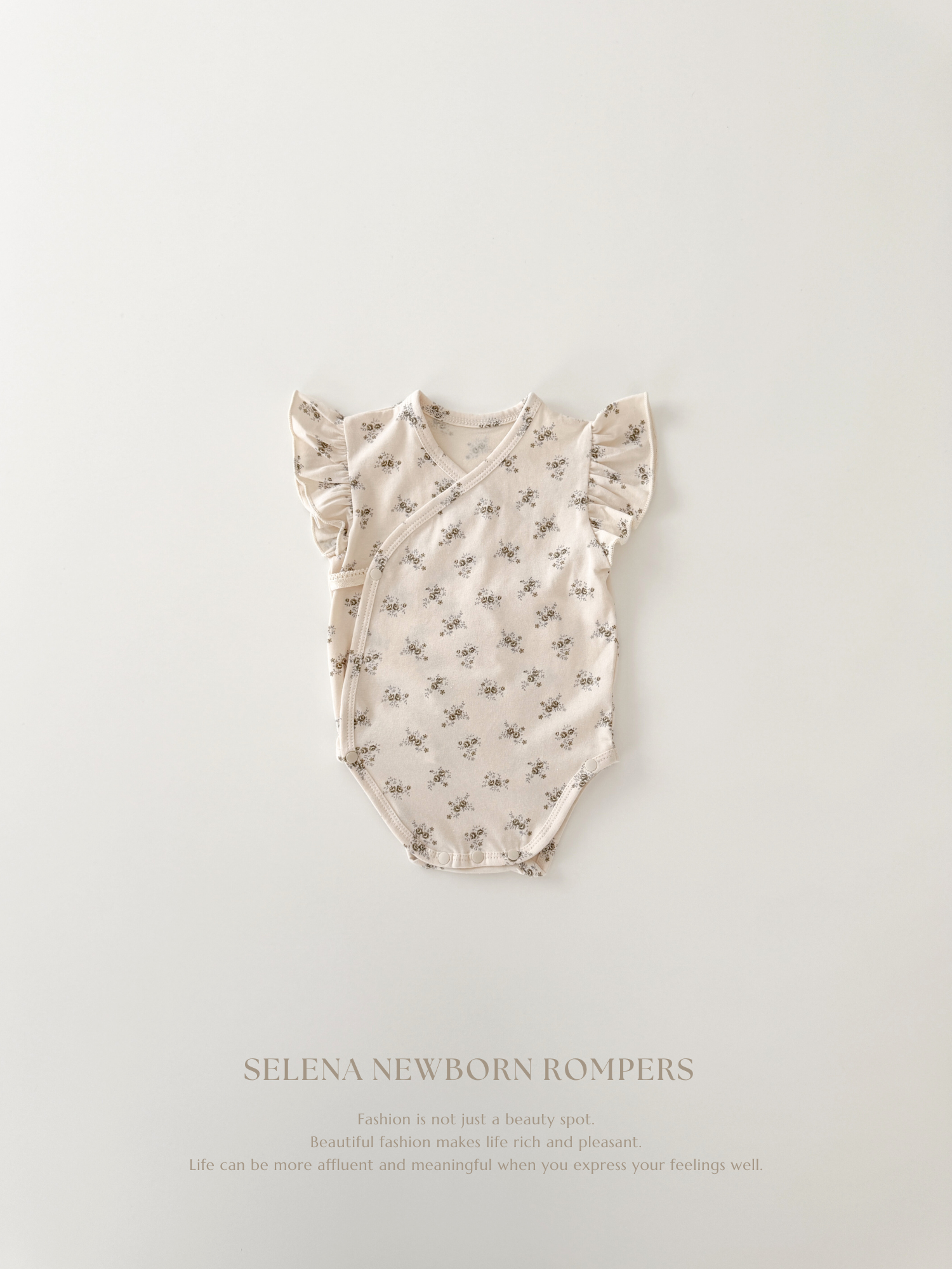 Selena newborn rompers