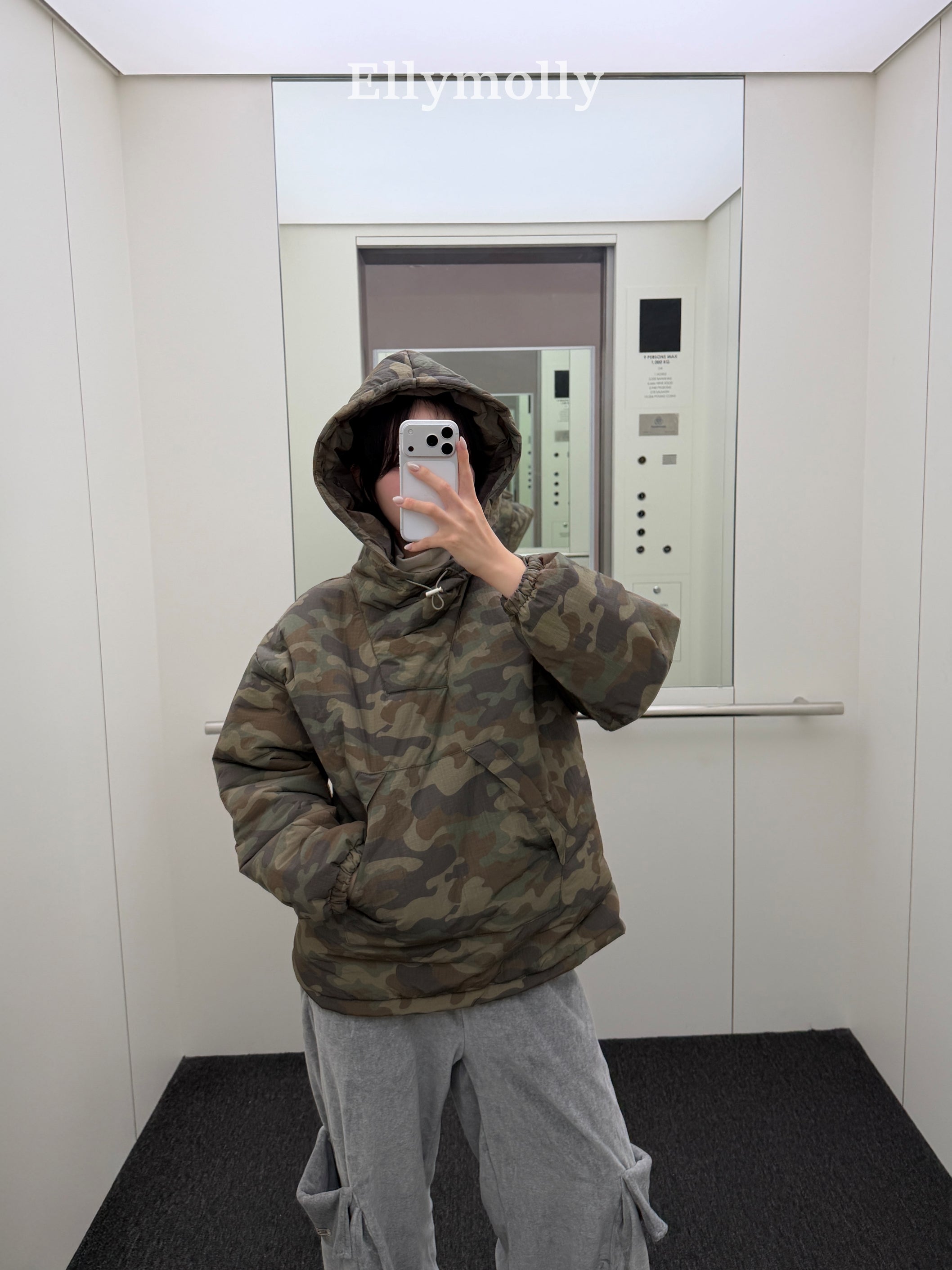 ［ELLY MOLLY］Rolling big cargo pants