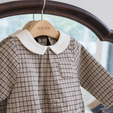［mkids］Billy check collar rompers