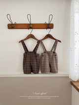 Rommy check suspender pants