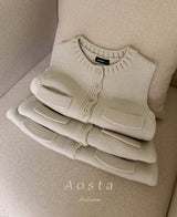 ［Aosta］Knit Cookie Vest
