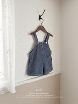 Ellis stripe short overalls