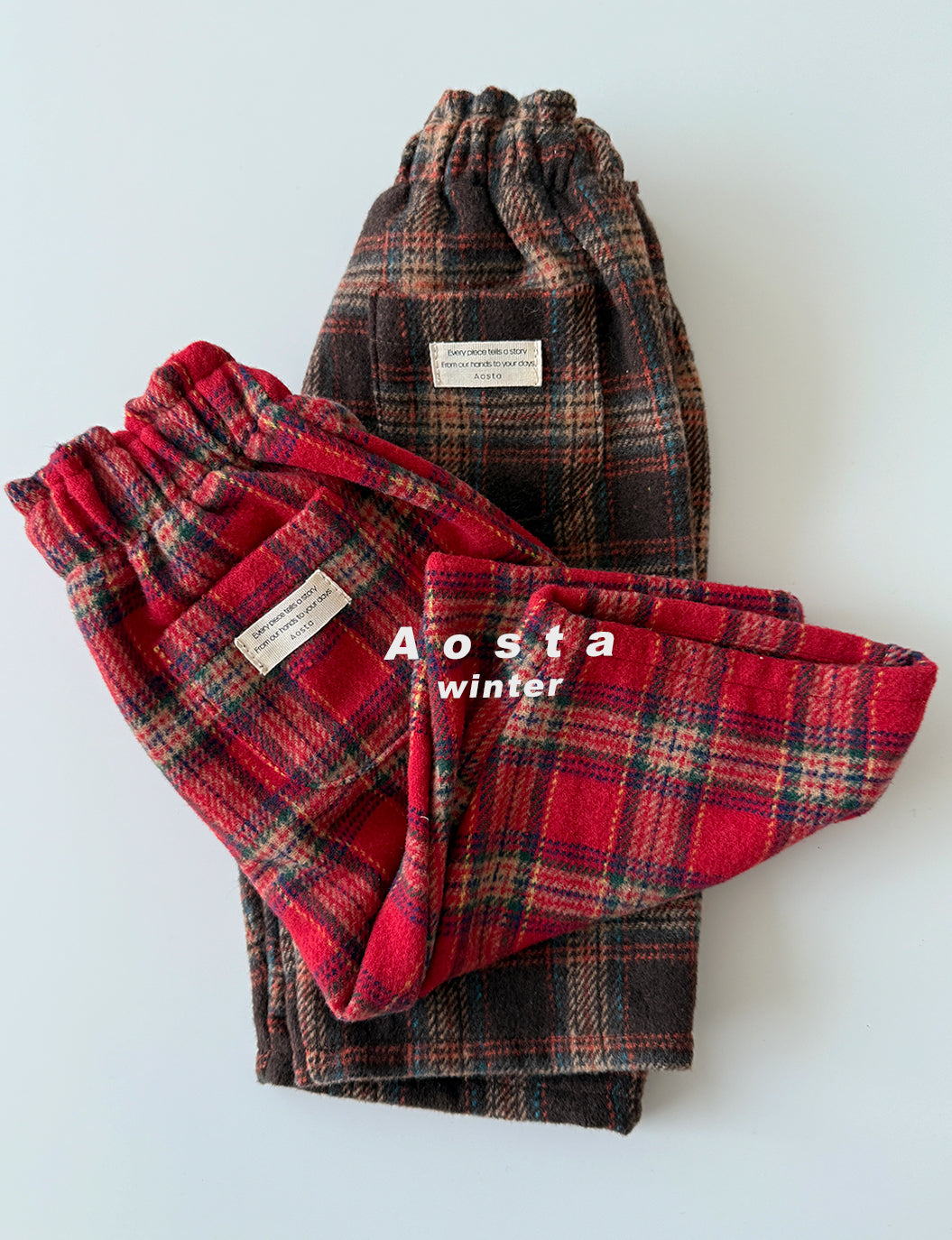 ［Aosta］Check pants