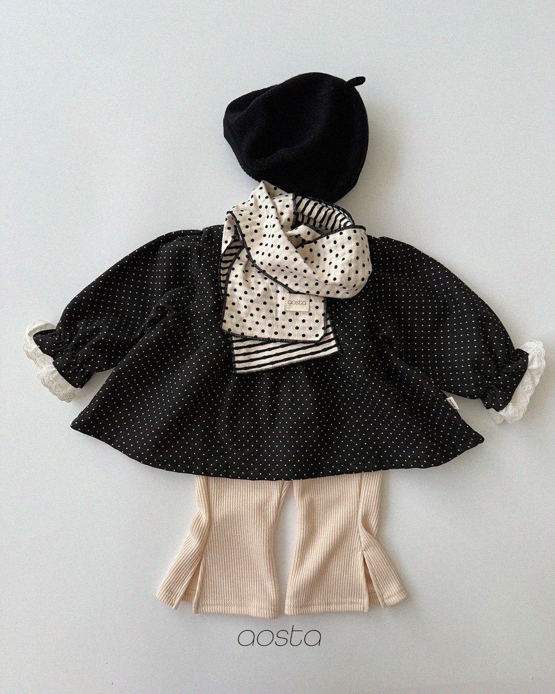 ［Aosta］Milk Dot Blouse