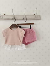 Peach stripe shasha tee