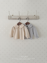 Check balloon blouse