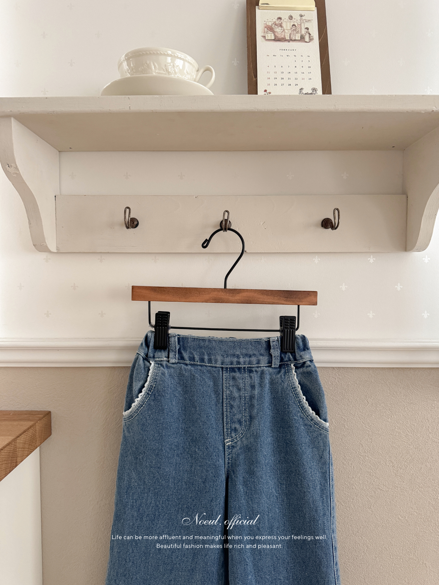 Laura lace denim pants