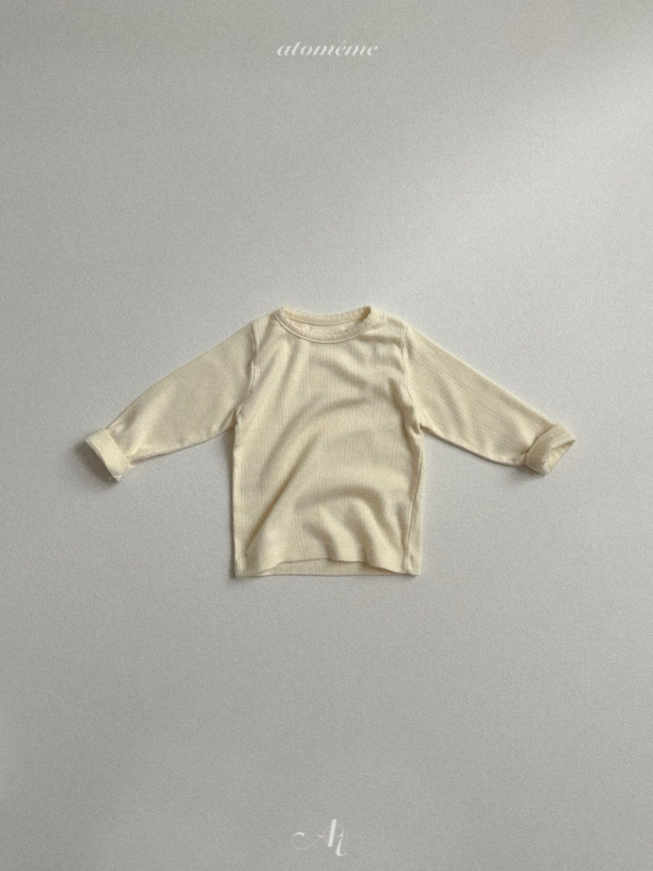 [atomeme] Eyelet Pin Stitch Tee