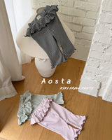 ［Aosta］Kiki Frill Check Pants
