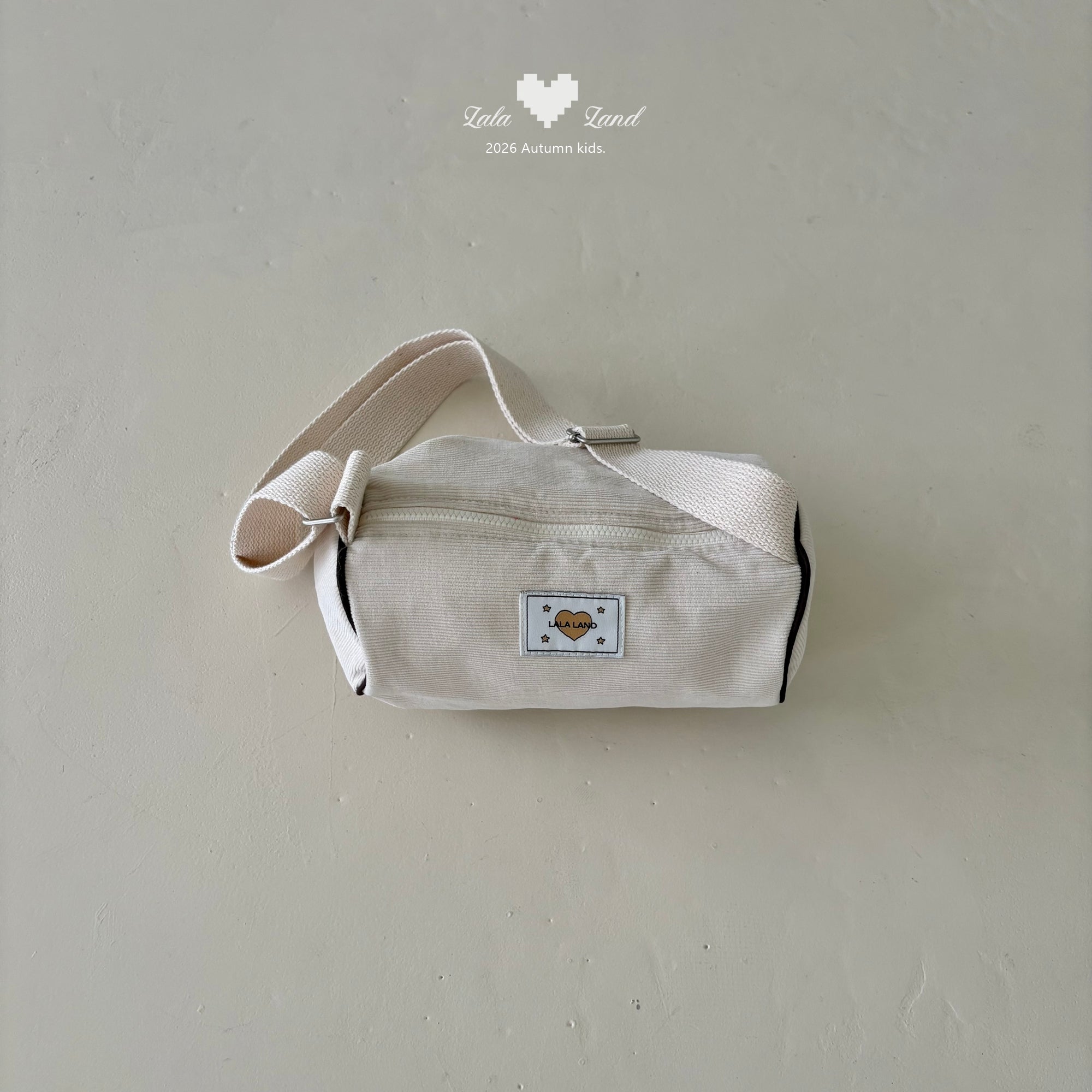 ［Lala land］One tone corduroy cross bag