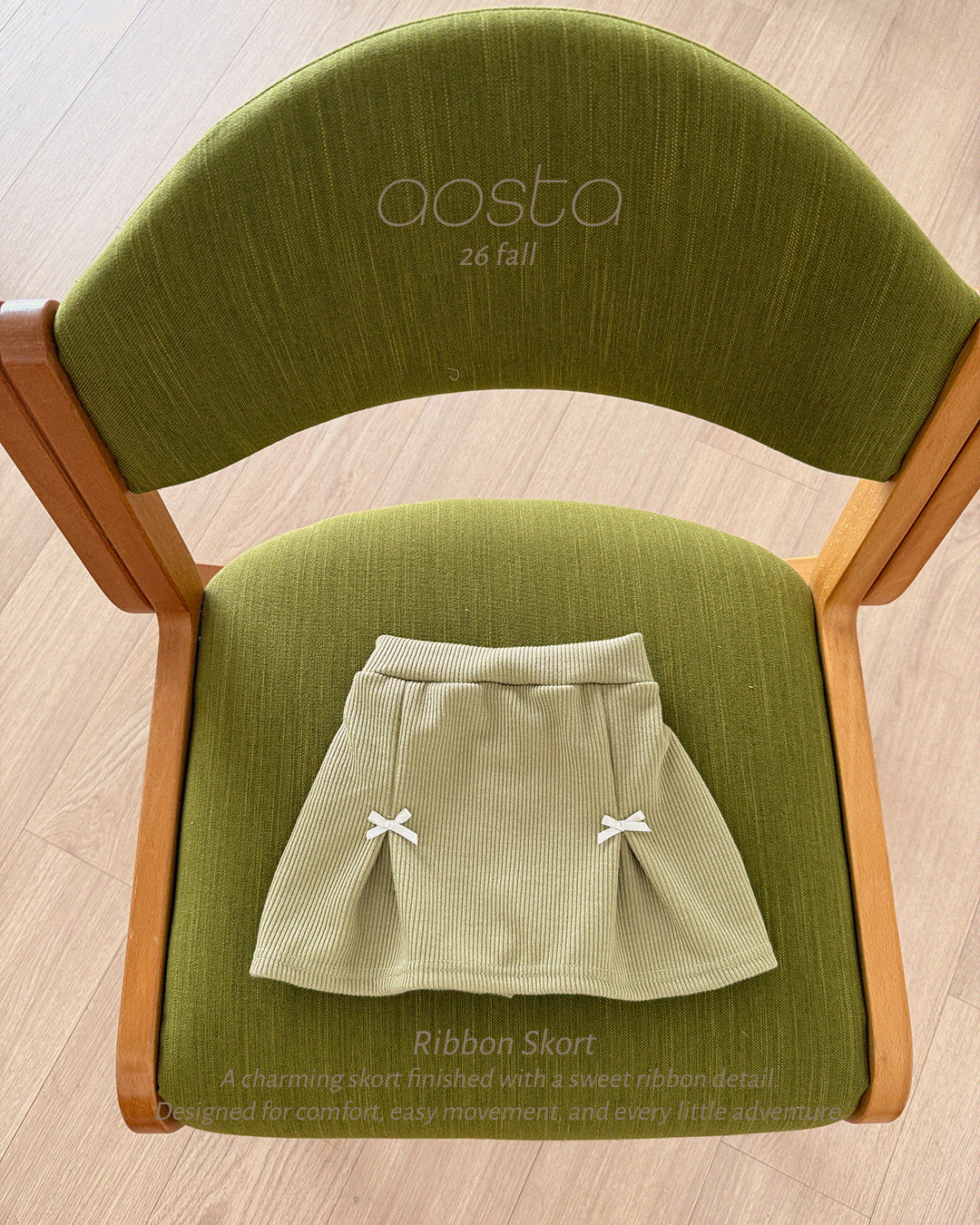 ［Aosta］Bibi Ribbon Skirt Pants