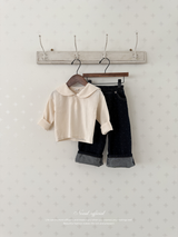 Dot denim pants
