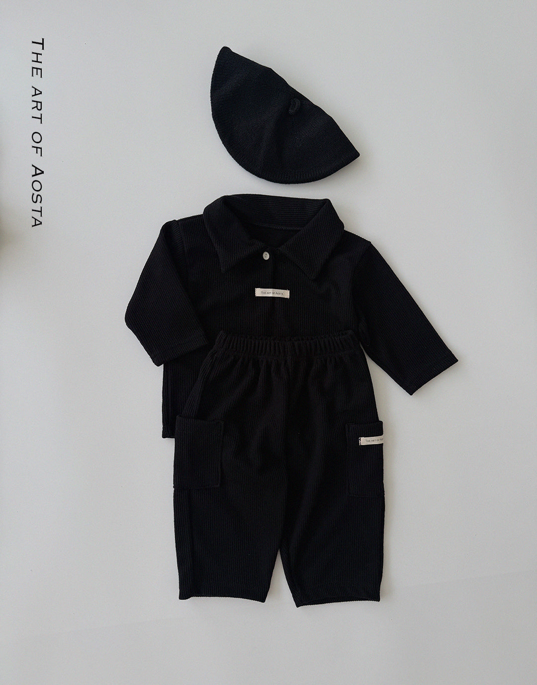 ［Aosta］Mulmul Collar Tee