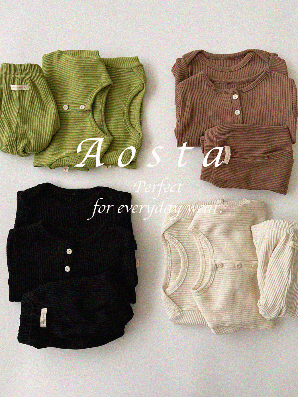 ［Aosta］Butter Button Tee