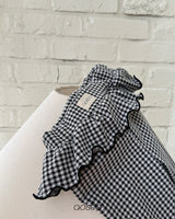 ［Aosta］Kiki Frill Check Pants