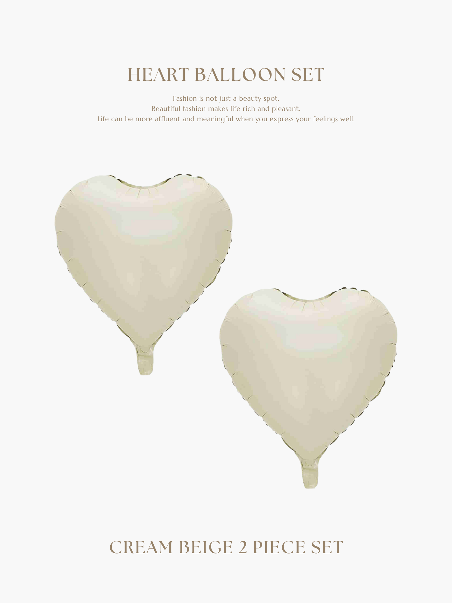 Heart balloon set