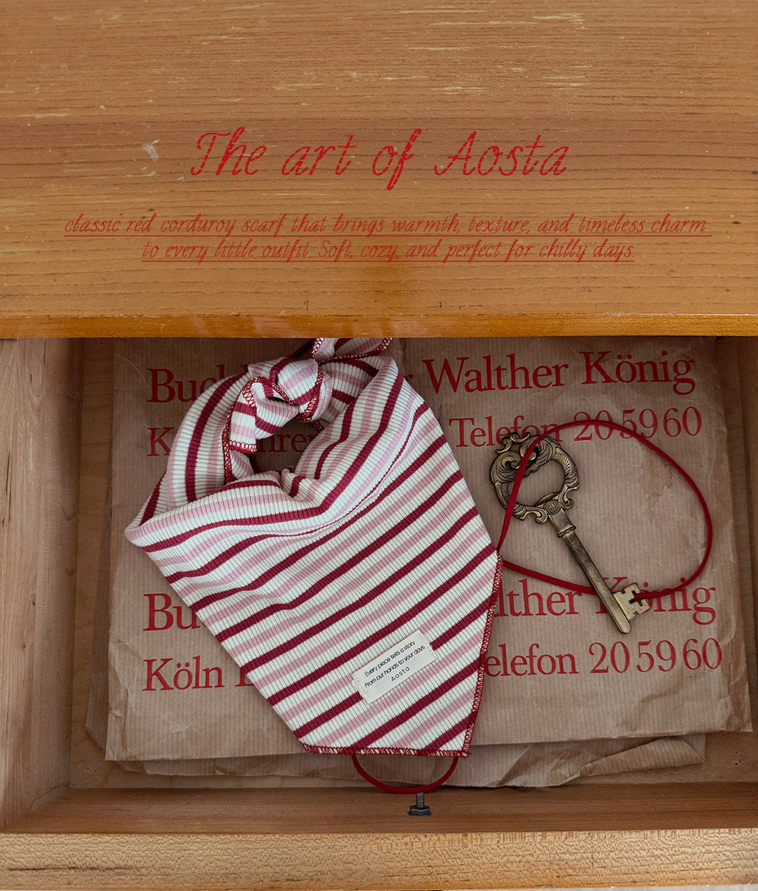 ［Aosta］Crayon Stripe Scarf