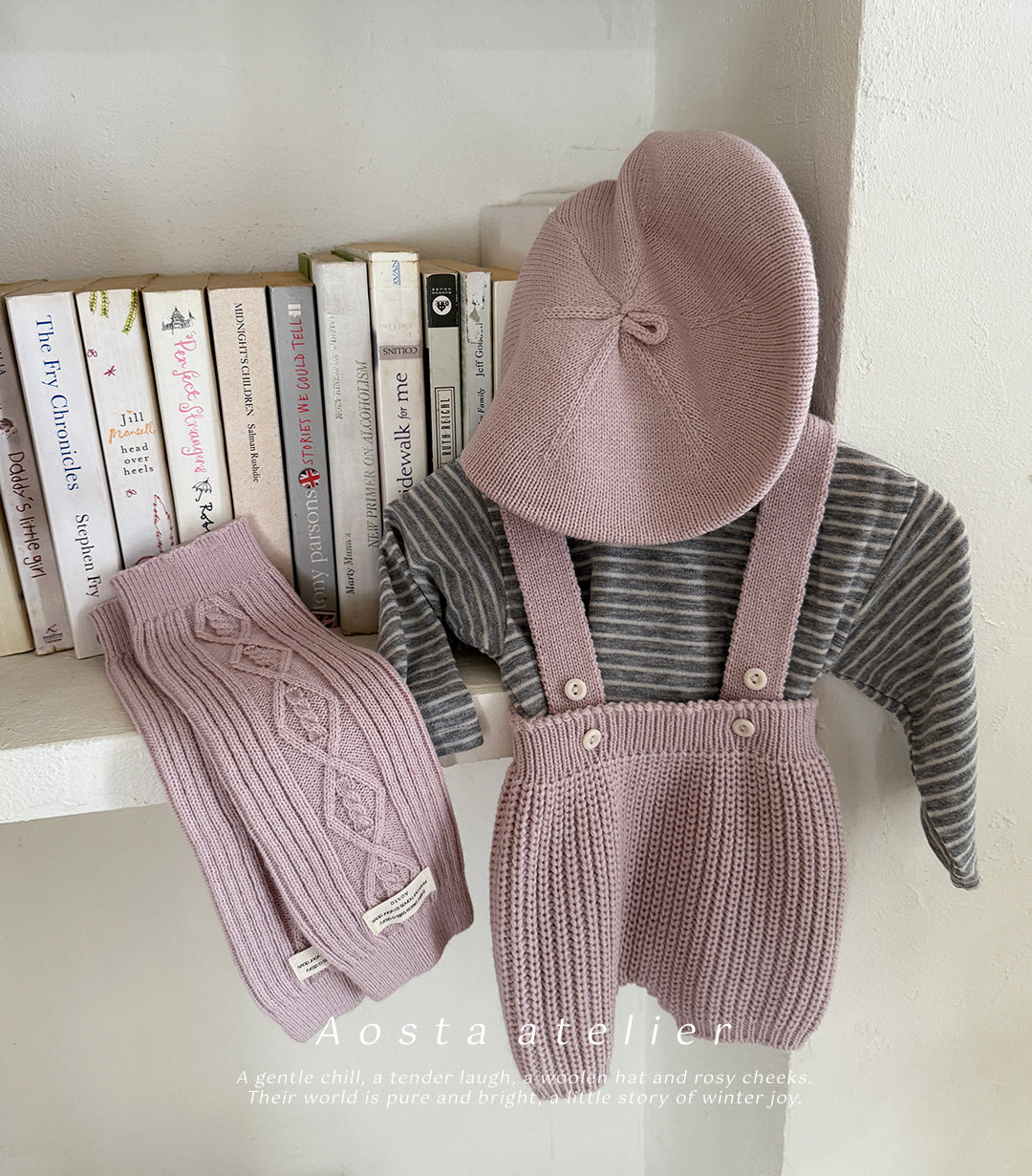 ［Aosta］Knit overalls
