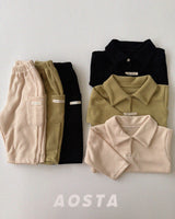 ［Aosta］Mulmul Collar Tee
