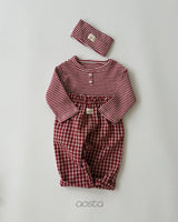 ［Aosta］Caramel Check Pants