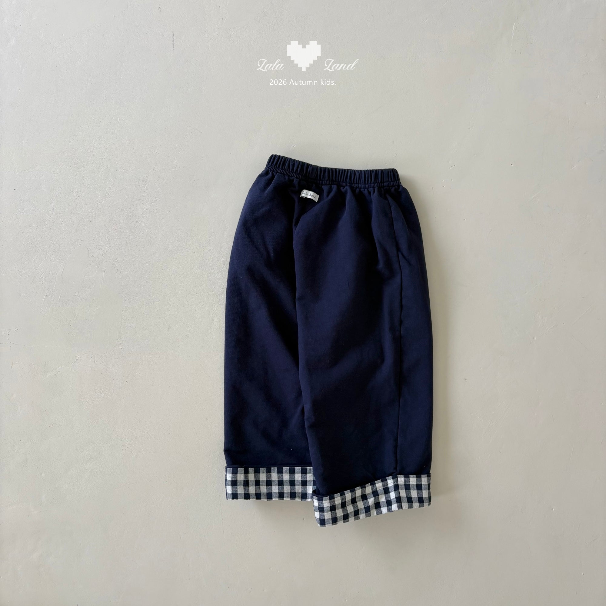 ［Lala land］Check roll up pants