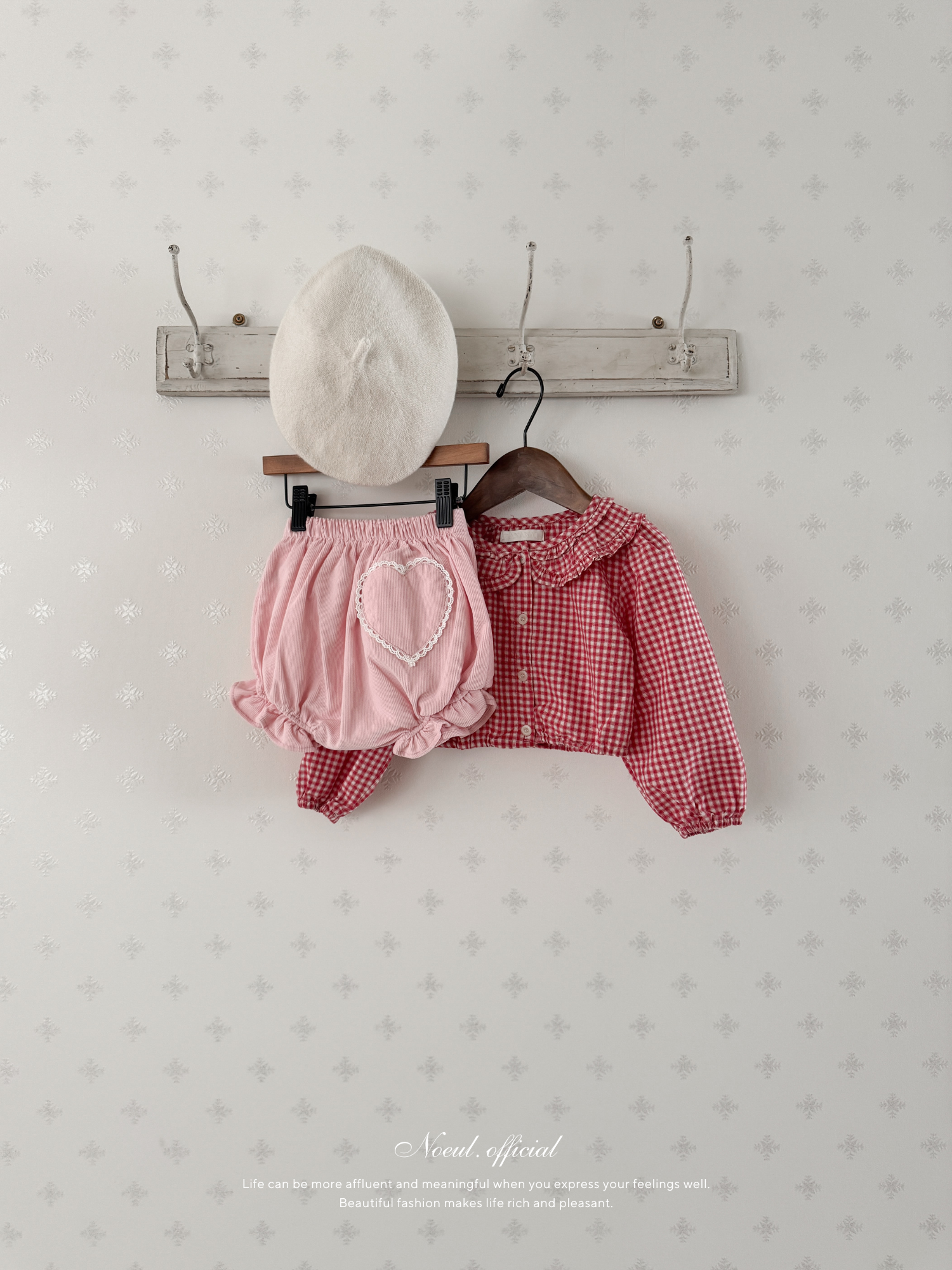 Heart corduroy frill bloomer