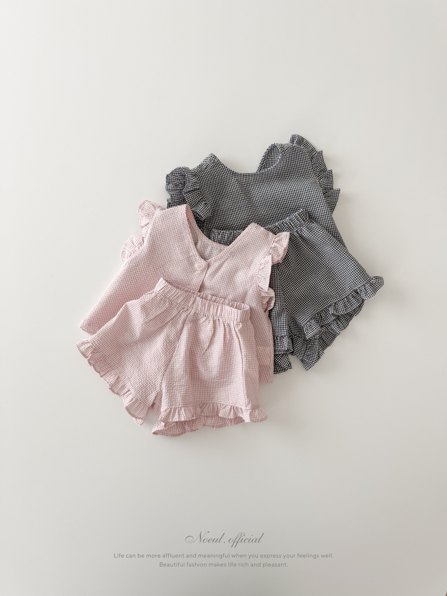 Romantic ribbon frill set