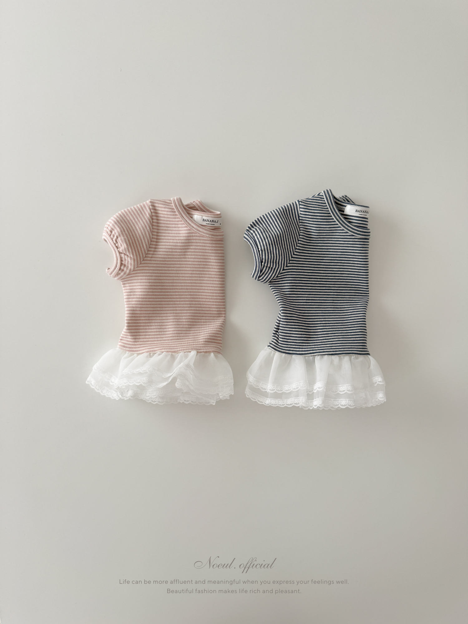 Peach stripe shasha tee