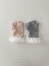Peach stripe shasha tee