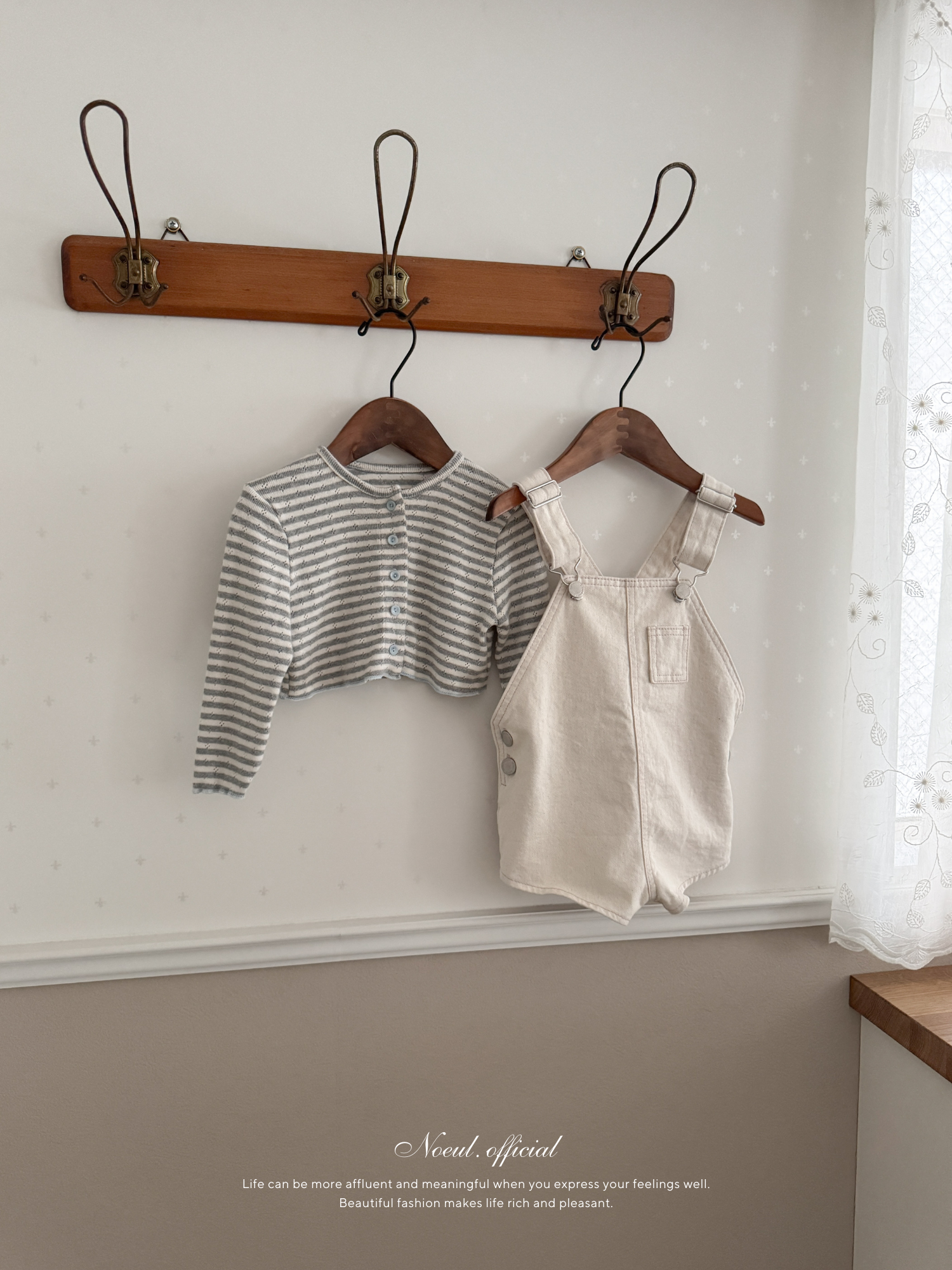 Cotton berry short overalls
