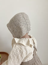 Popcorn knit bonnet