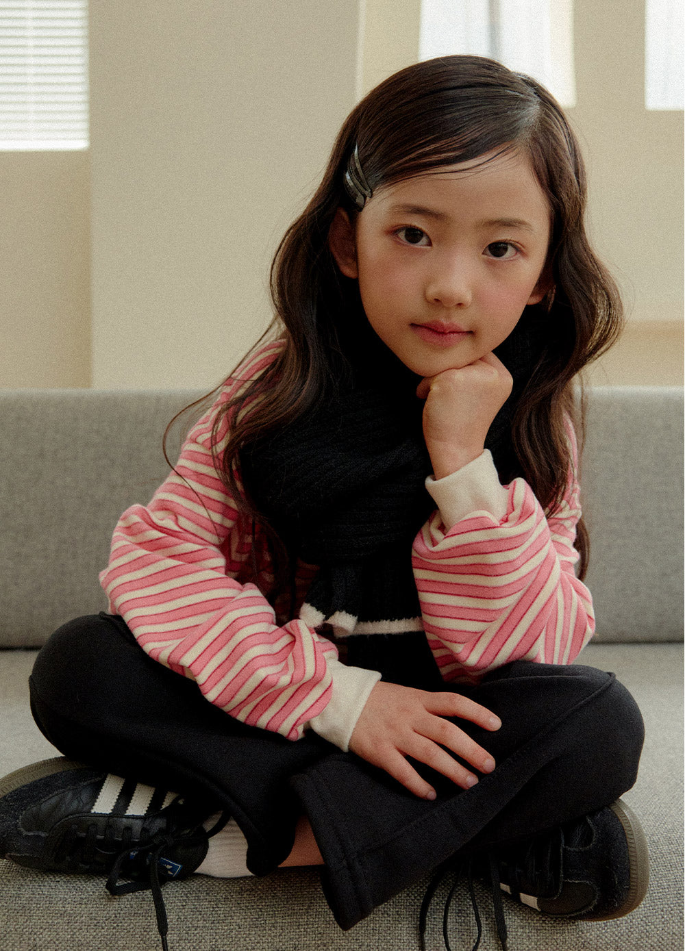 [whitesketchbook] Tuck warm flare pants
