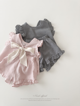 Romantic ribbon frill set