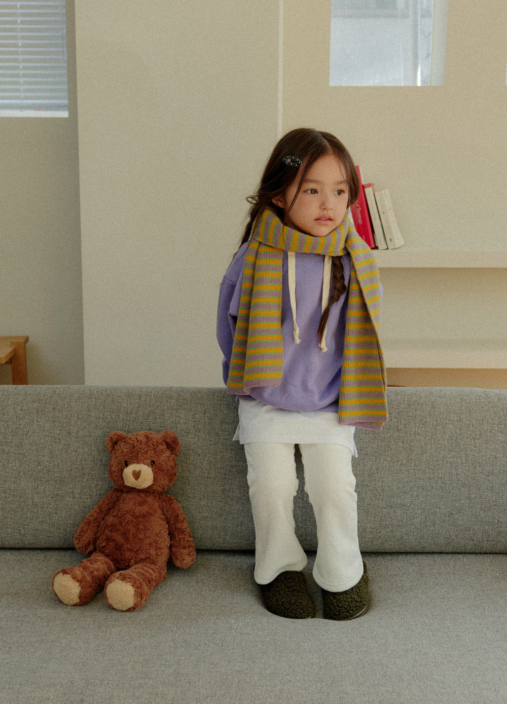 [whitesketchbook] Flare mink rib pants