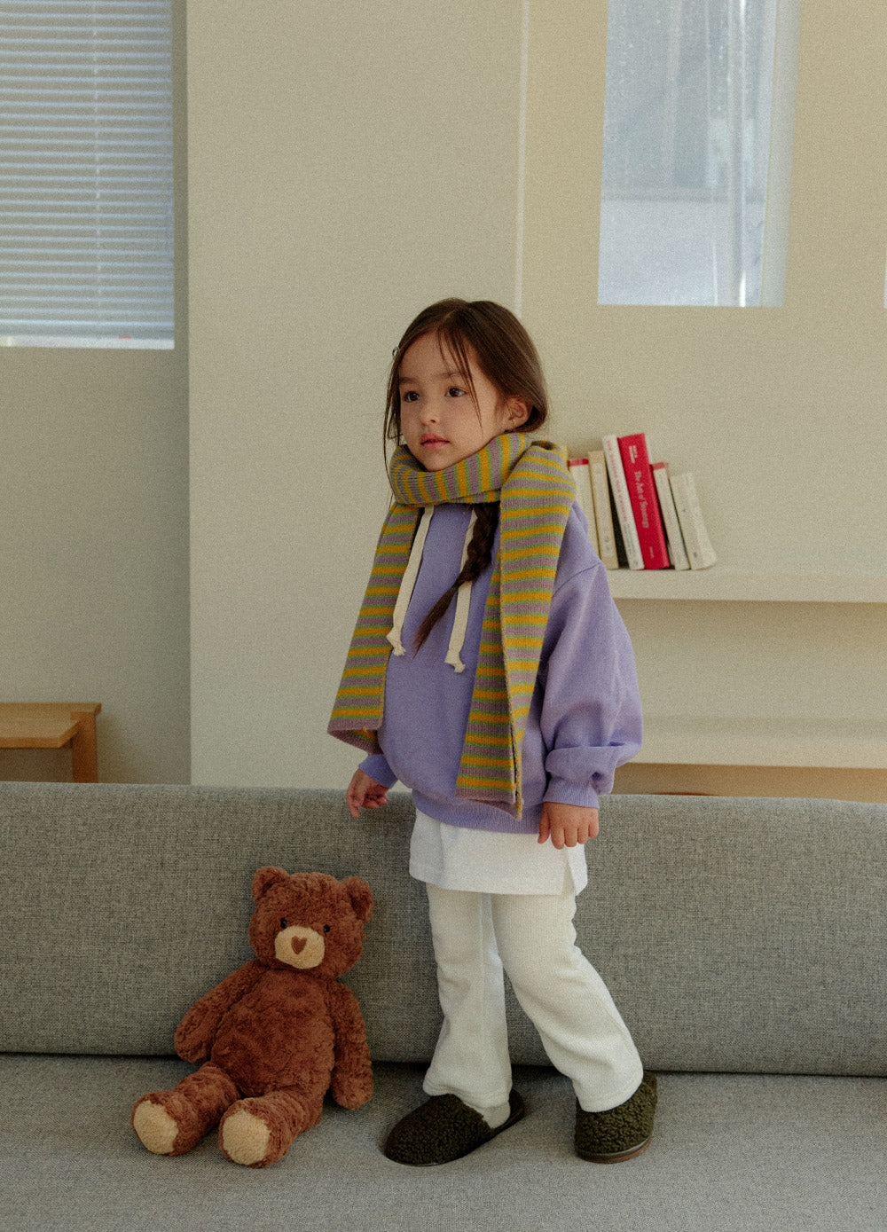 [whitesketchbook] Flare mink rib pants