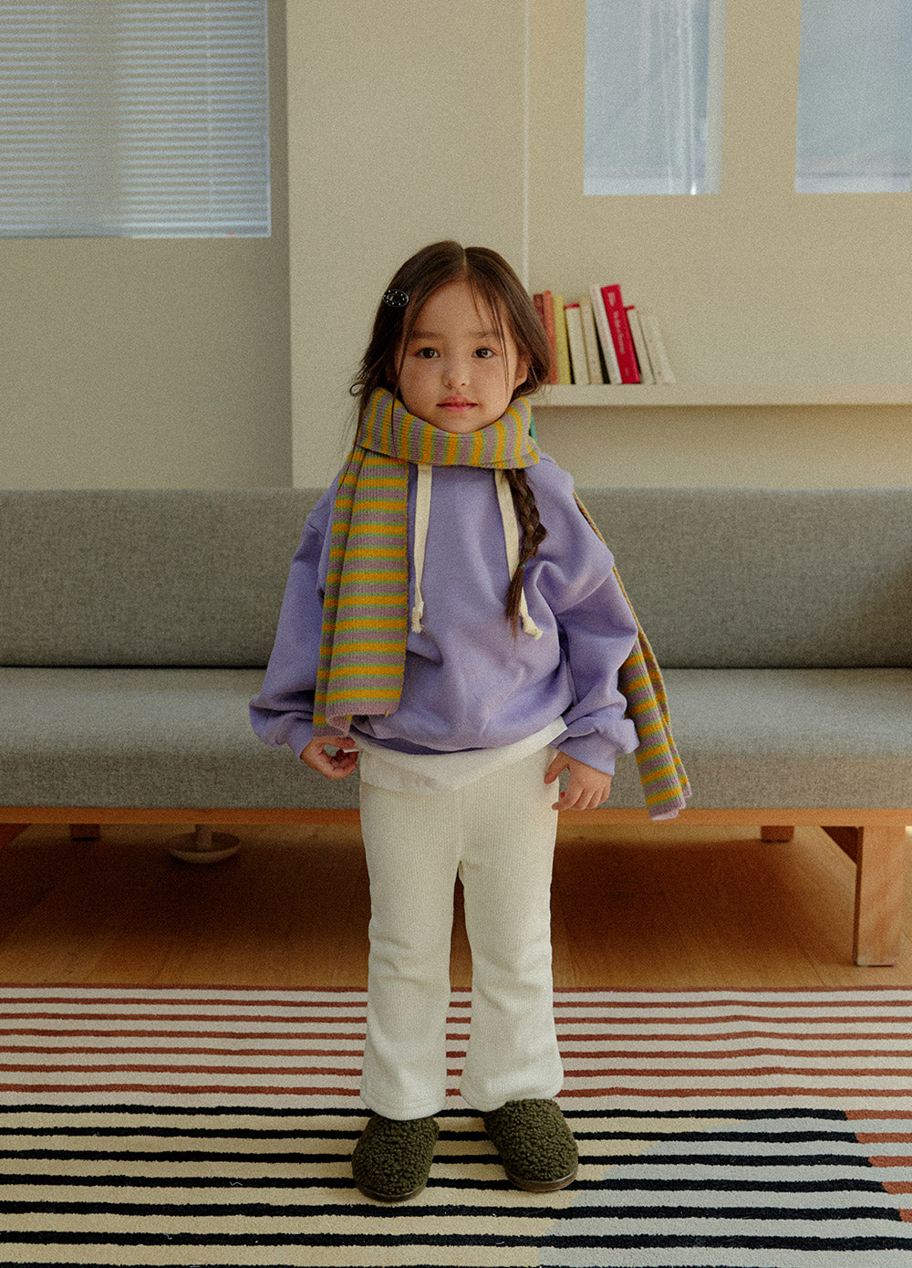 [whitesketchbook] Flare mink rib pants
