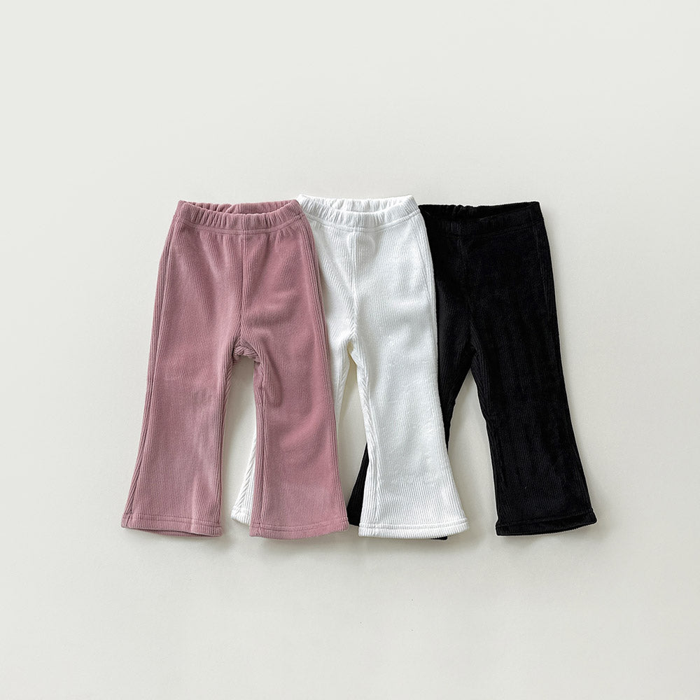 [whitesketchbook] Flare mink rib pants
