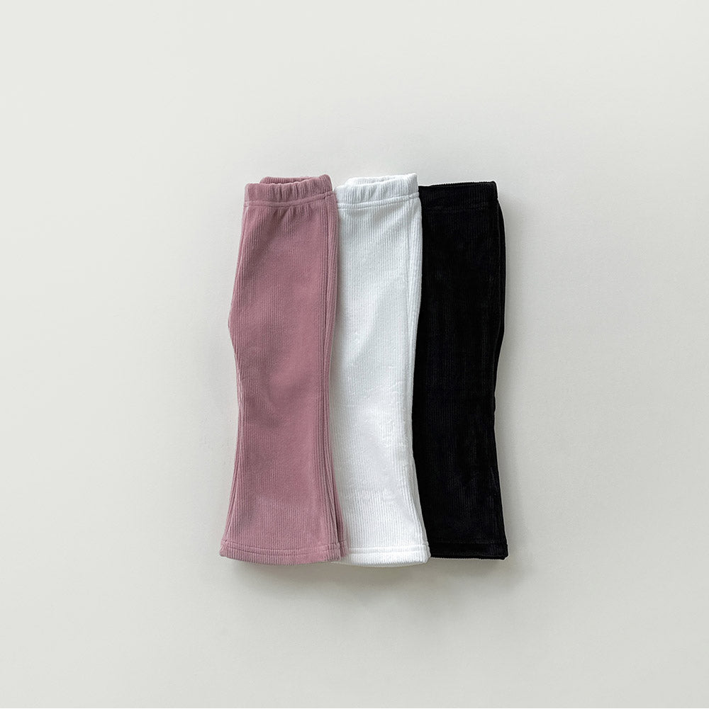 [whitesketchbook] Flare mink rib pants