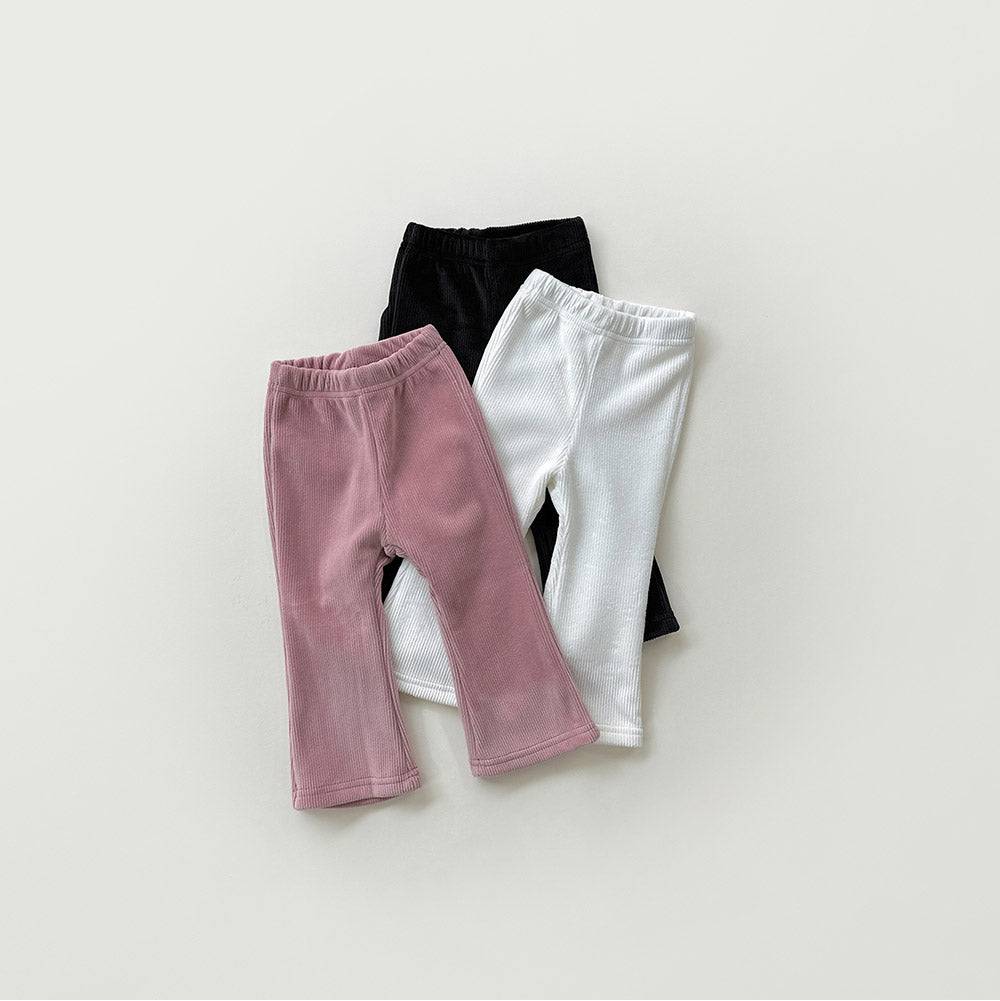 [whitesketchbook] Flare mink rib pants