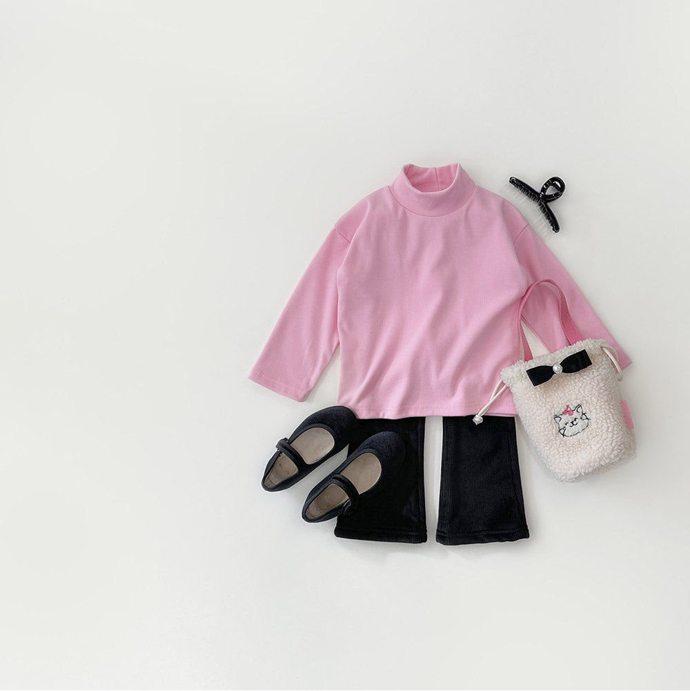 [whitesketchbook] Flare mink rib pants