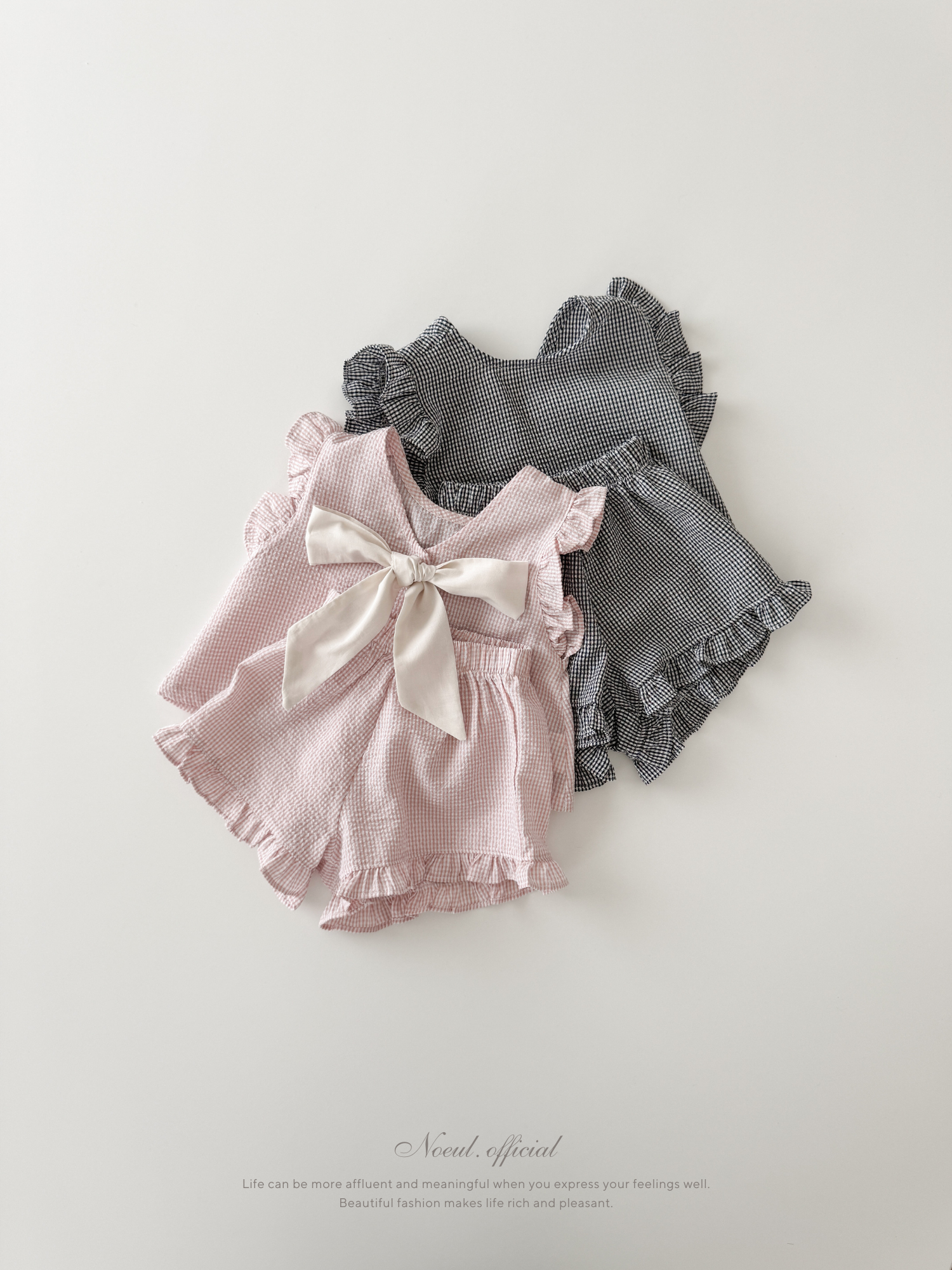 Romantic ribbon frill set