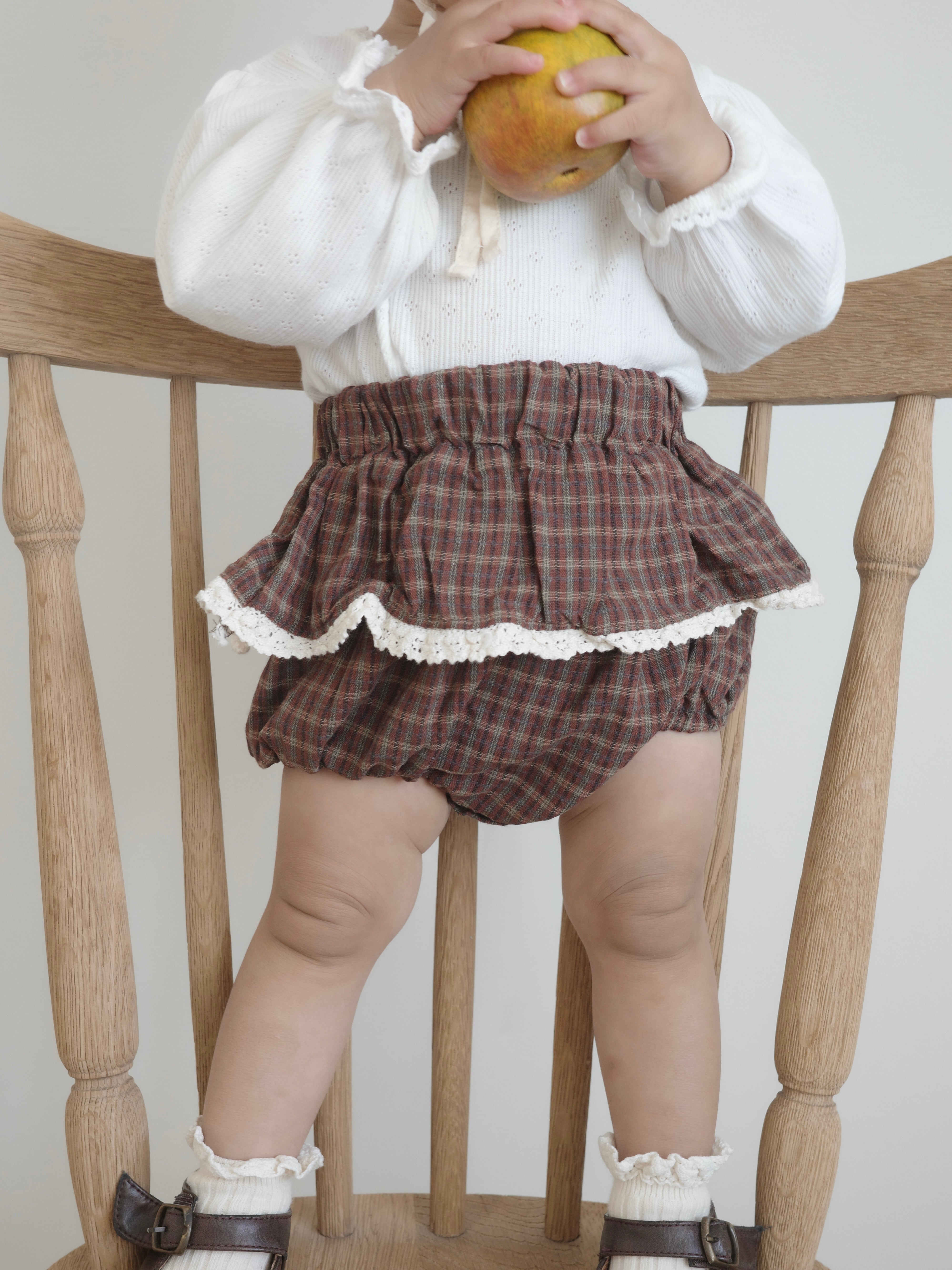 Check lace bloomer