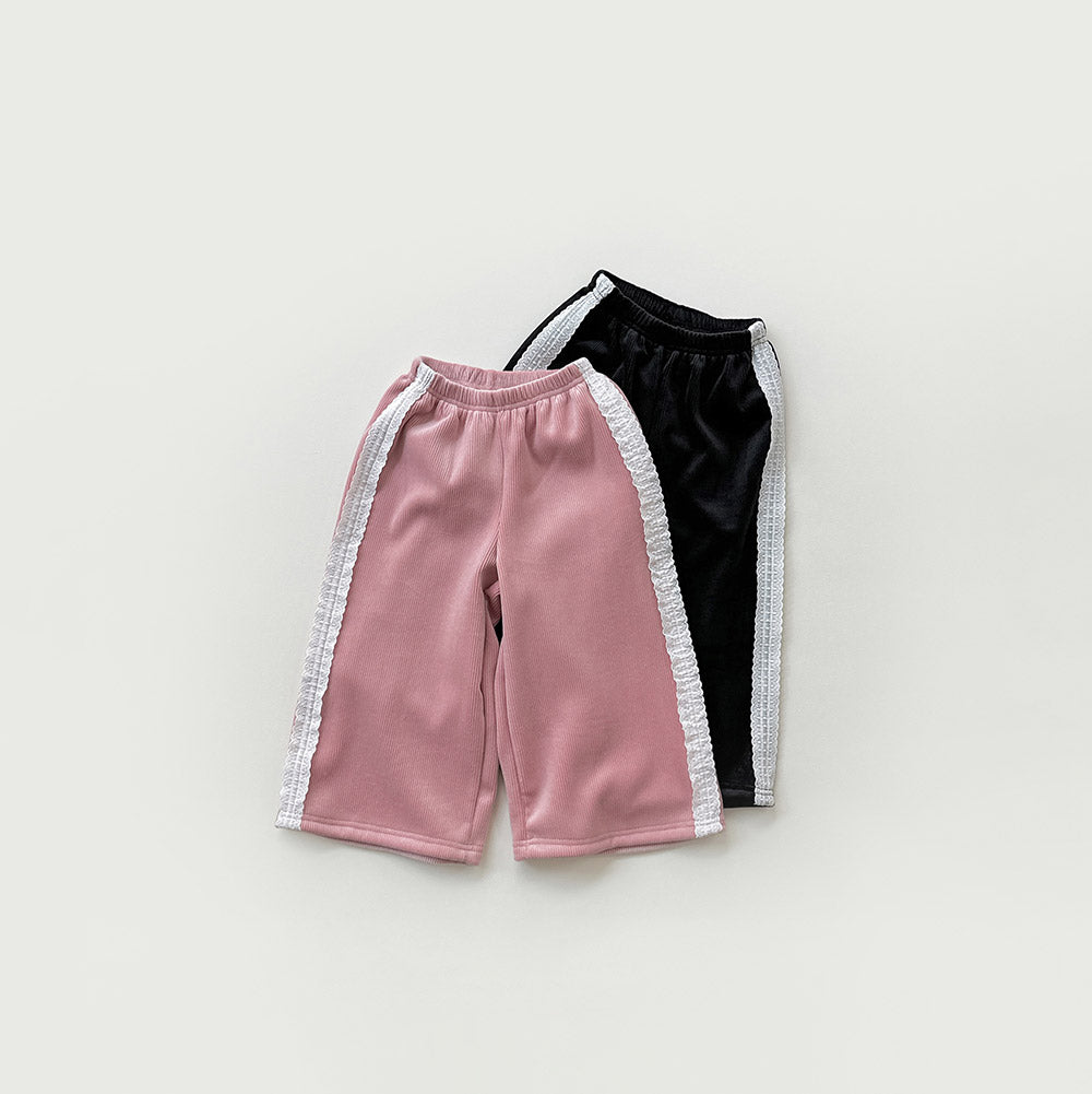 [whitesketchbook] Lace velvet pants